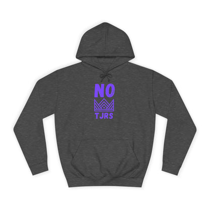 No Kings Purple Crown Unisex College Hoodie