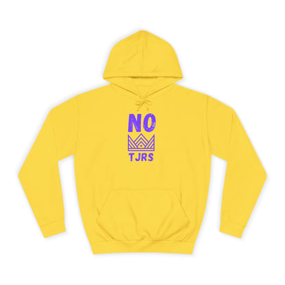 No Kings Purple Crown Unisex College Hoodie