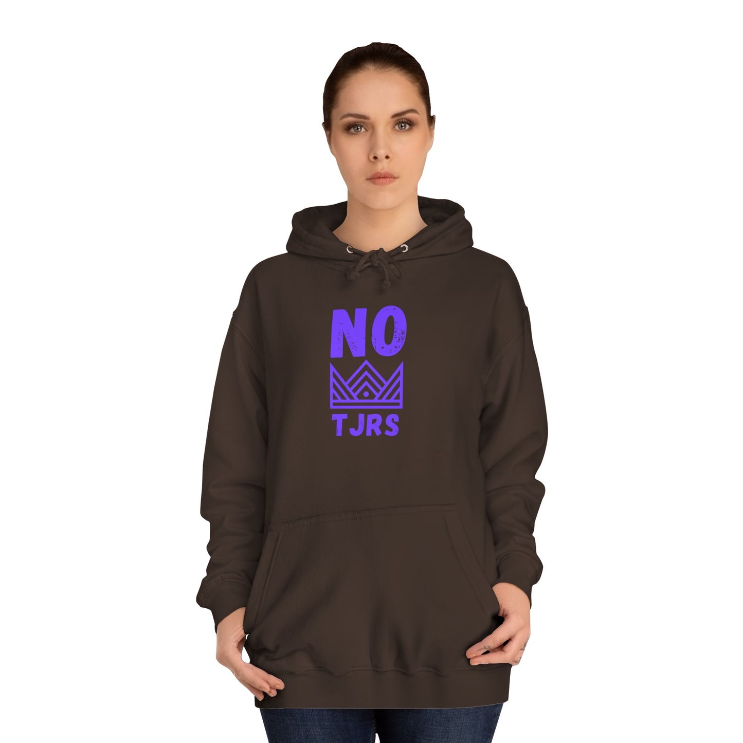 No Kings Purple Crown Unisex College Hoodie