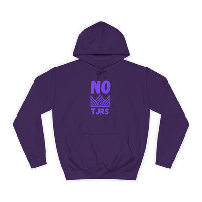 No Kings Purple Crown Unisex College Hoodie