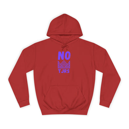 No Kings Purple Crown Unisex College Hoodie