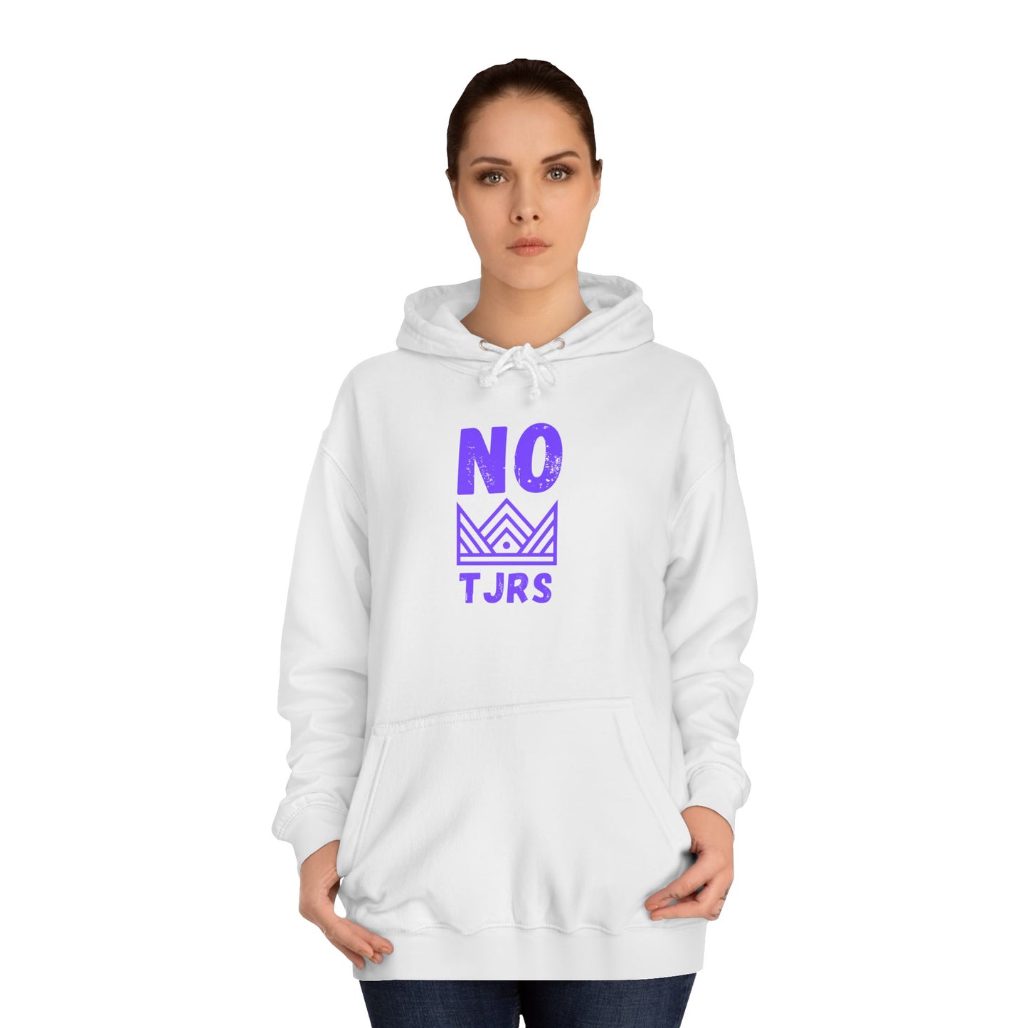 No Kings Purple Crown Unisex College Hoodie