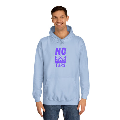 No Kings Purple Crown Unisex College Hoodie