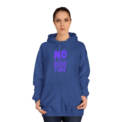 No Kings Purple Crown Unisex College Hoodie