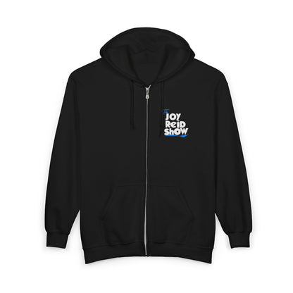 Full Zip Hoodie - 'For the Love' Minimal Chest Logo, Casual Everyday Zip-Up