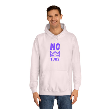 No Kings Purple Crown Unisex College Hoodie