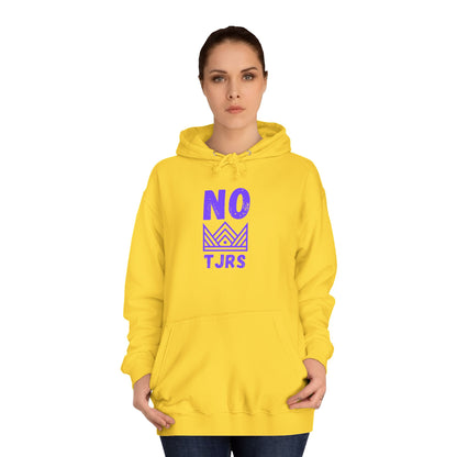 No Kings Purple Crown Unisex College Hoodie
