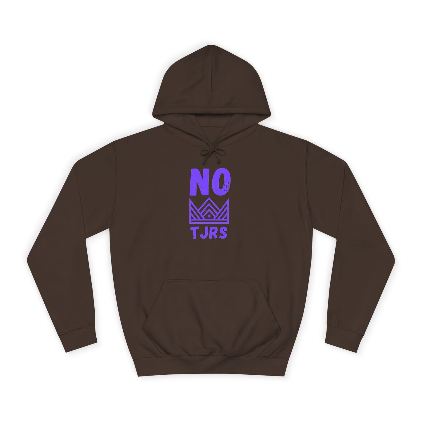 No Kings Purple Crown Unisex College Hoodie