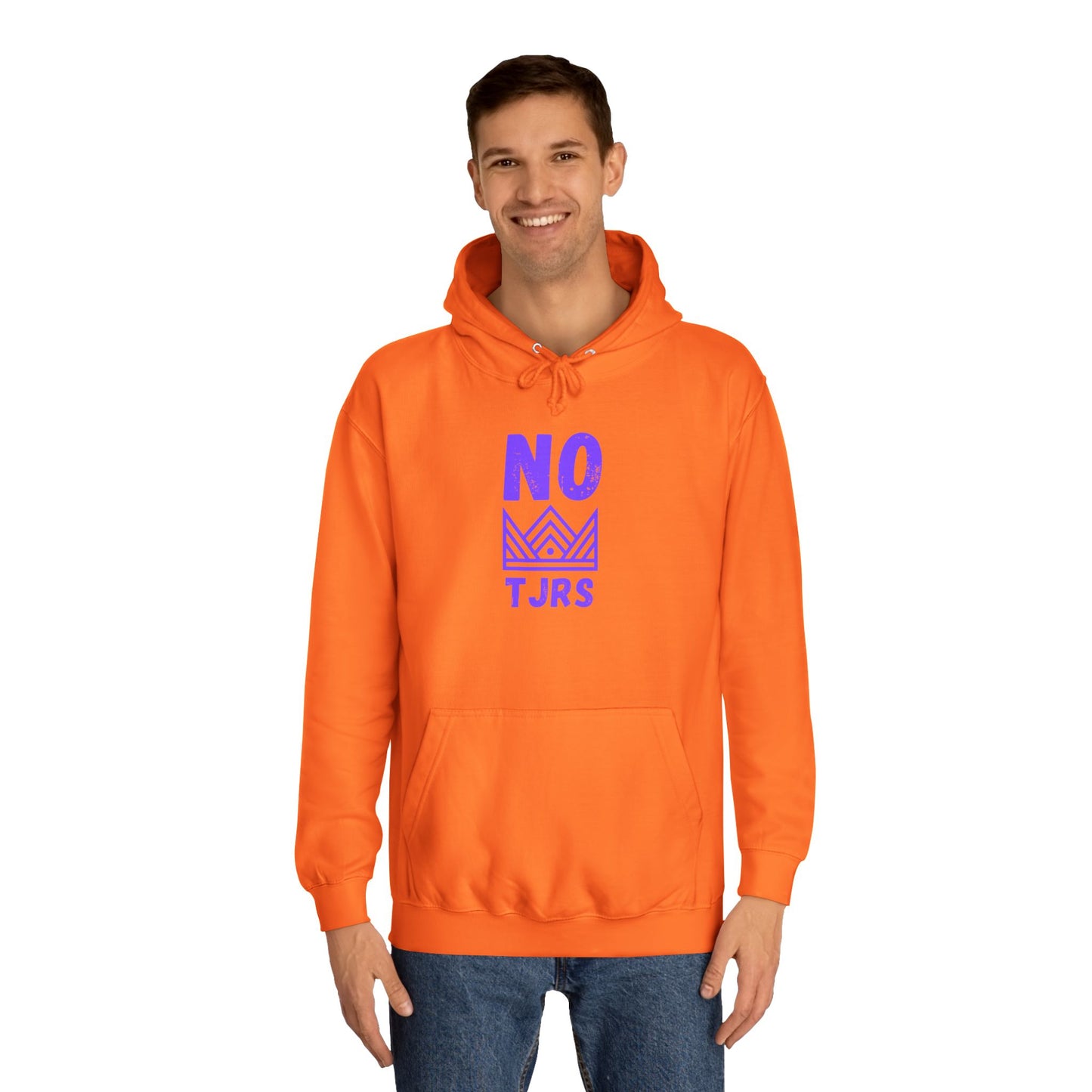 No Kings Purple Crown Unisex College Hoodie