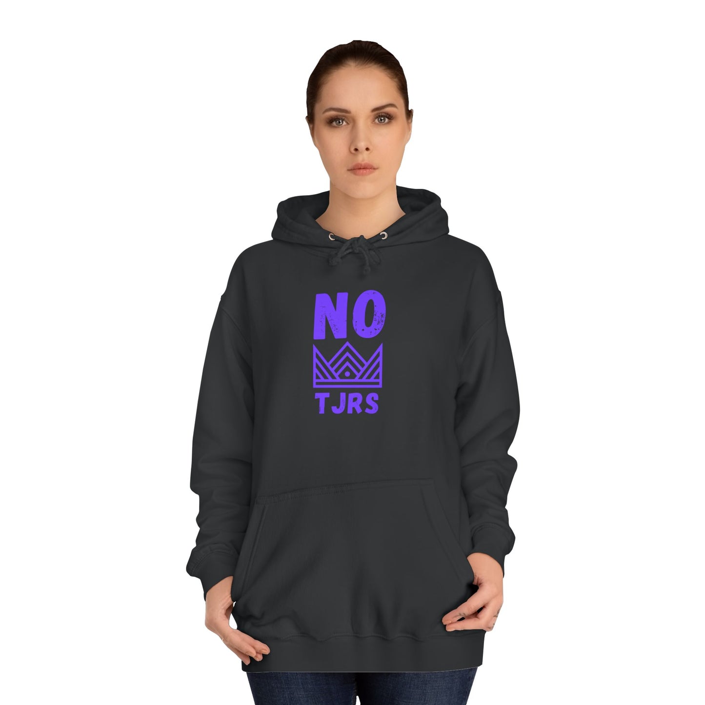 No Kings Purple Crown Unisex College Hoodie