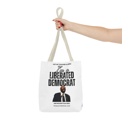 Liberated Democrat Tote Bag - Joy Reid Show AOP, Political Tote, Funny Gift, Statement Bag, Eco-Friendly, Everyday Use