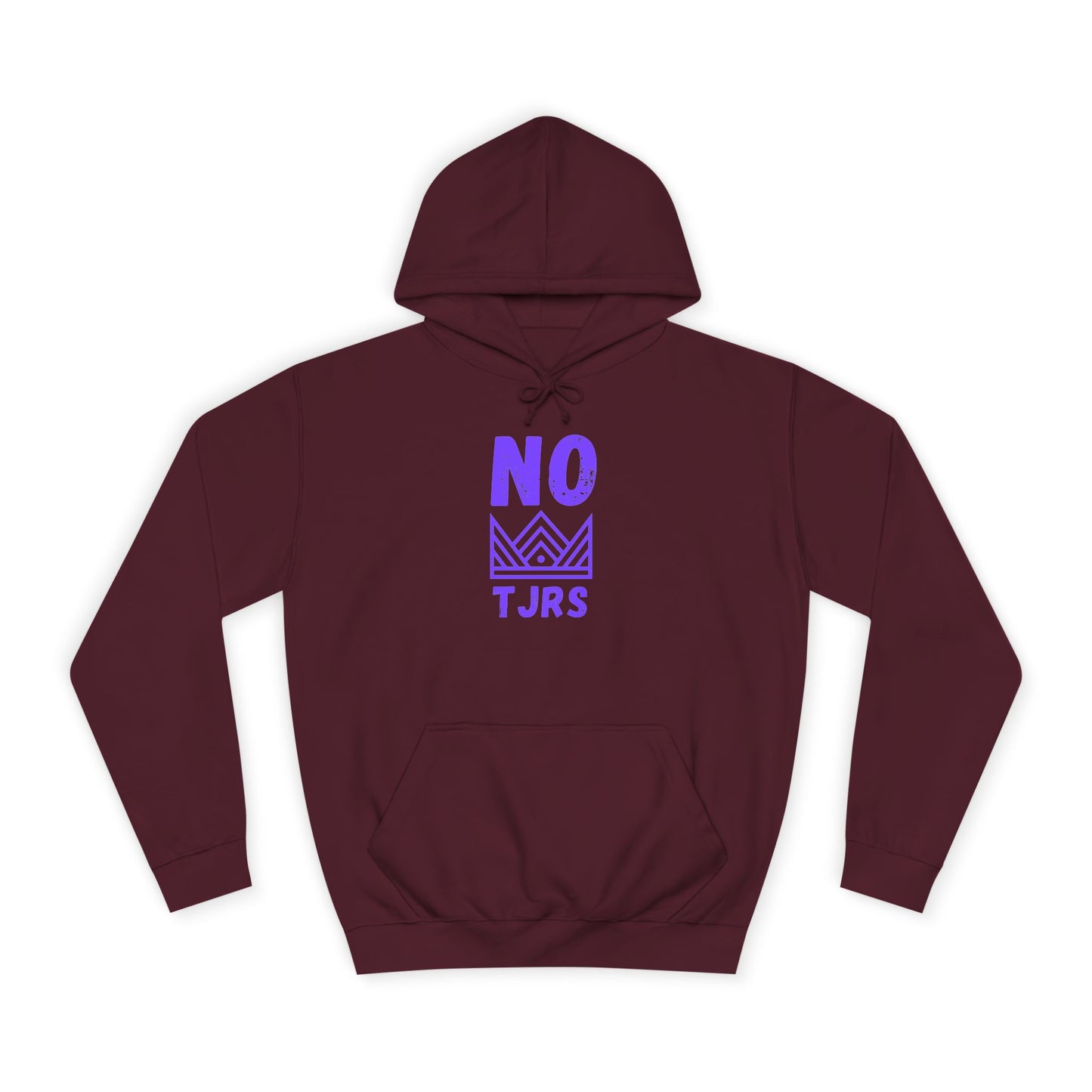 No Kings Purple Crown Unisex College Hoodie