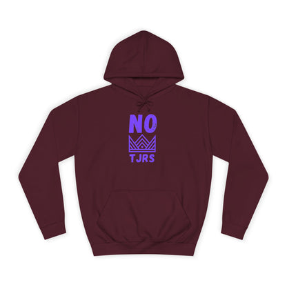 No Kings Purple Crown Unisex College Hoodie
