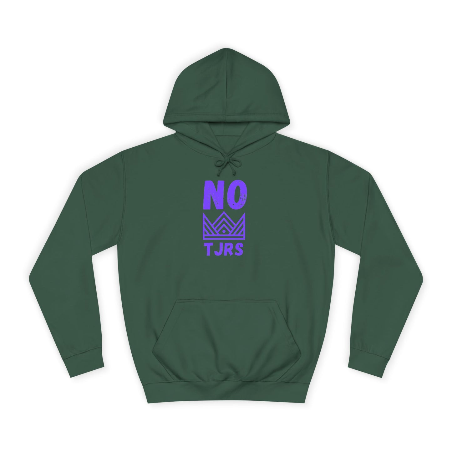 No Kings Purple Crown Unisex College Hoodie