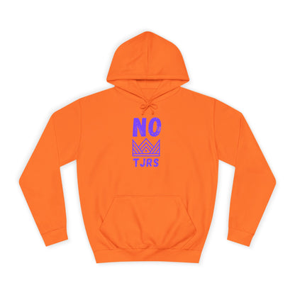 No Kings Purple Crown Unisex College Hoodie