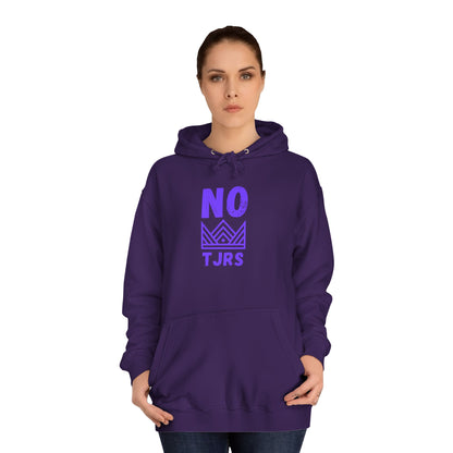 No Kings Purple Crown Unisex College Hoodie
