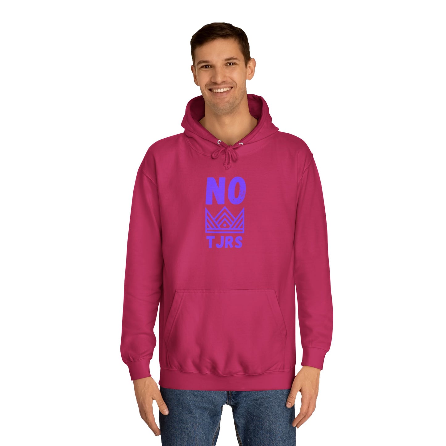 No Kings Purple Crown Unisex College Hoodie