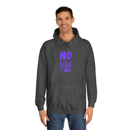 No Kings Purple Crown Unisex College Hoodie