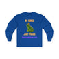 "No Kings, Just Frogs" -- Dark Edition, Unisex Ultra Cotton Long Sleeve Tee