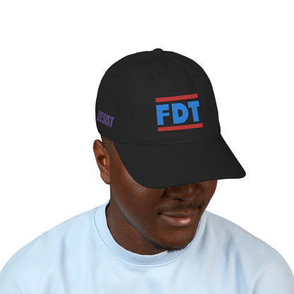 Organic Embroidered FDT / TJRS Baseball Cap - Stylish Sun Protection, Sustainable Fashion, Ideal for Relaxed Outings, Outdoor Adventures, and [...]