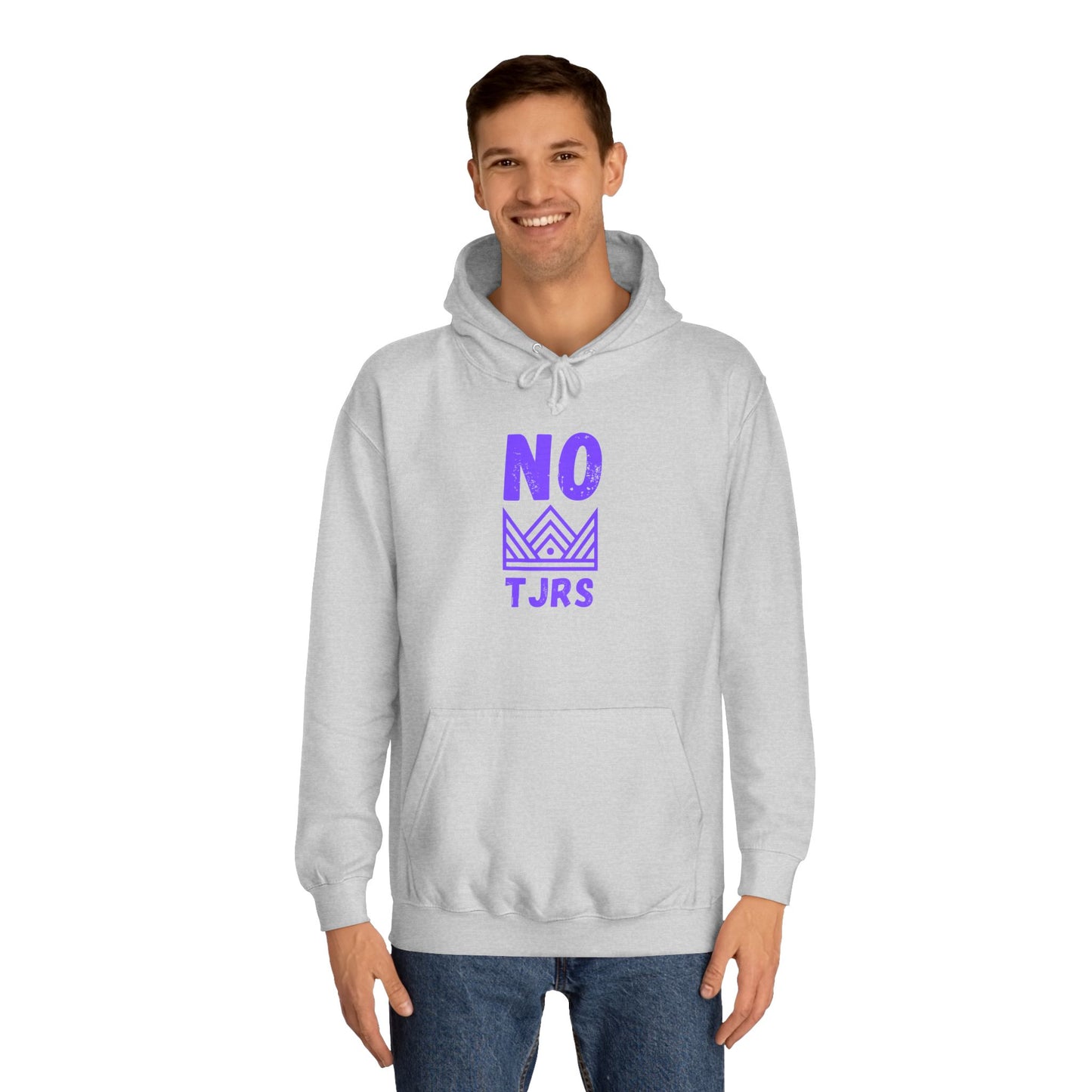 No Kings Purple Crown Unisex College Hoodie