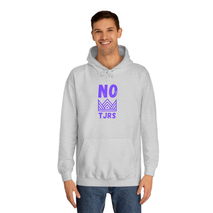 No Kings Purple Crown Unisex College Hoodie