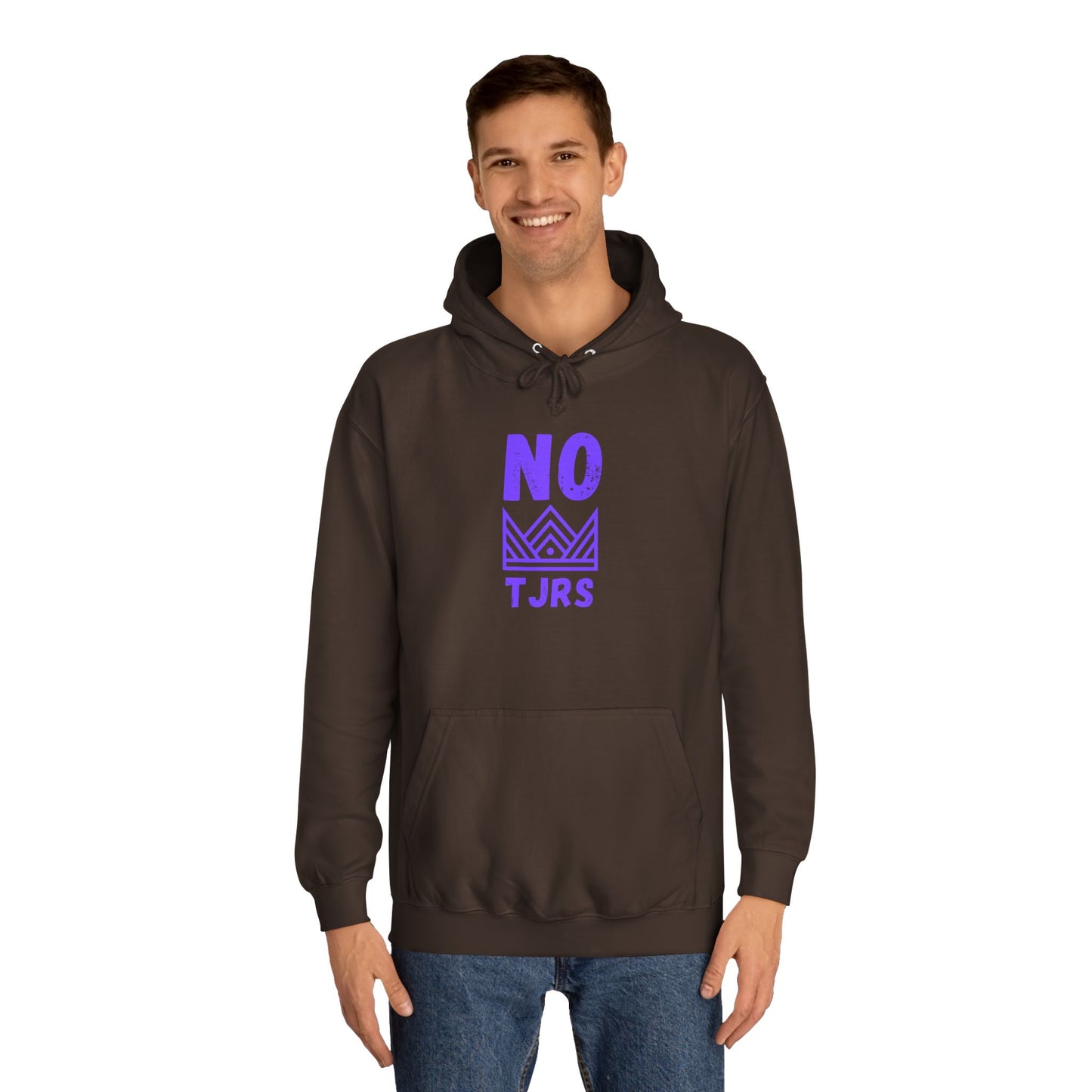 No Kings Purple Crown Unisex College Hoodie