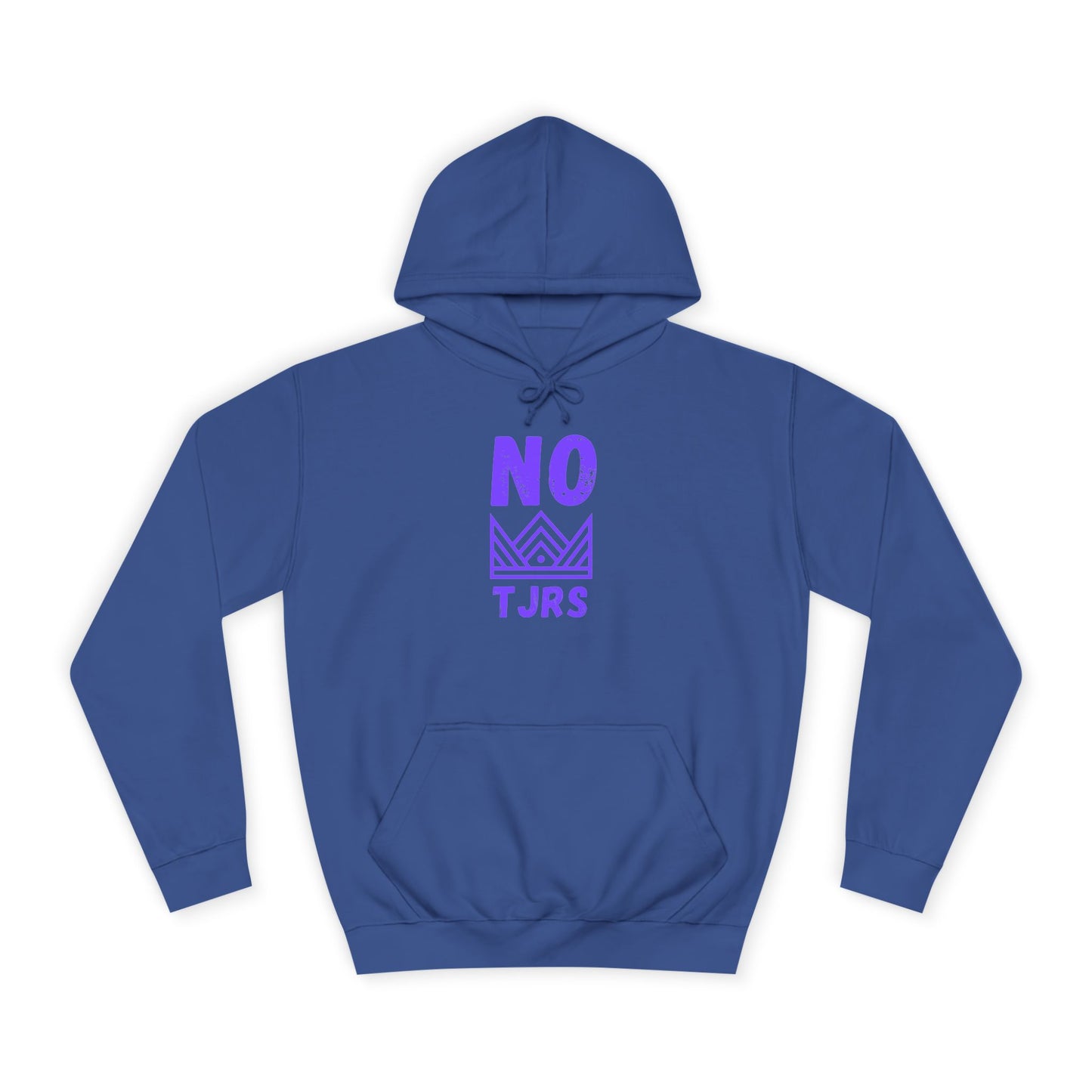 No Kings Purple Crown Unisex College Hoodie
