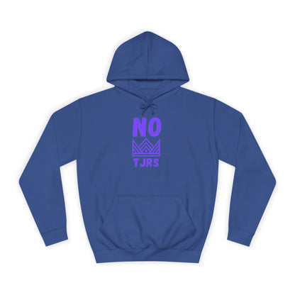No Kings Purple Crown Unisex College Hoodie