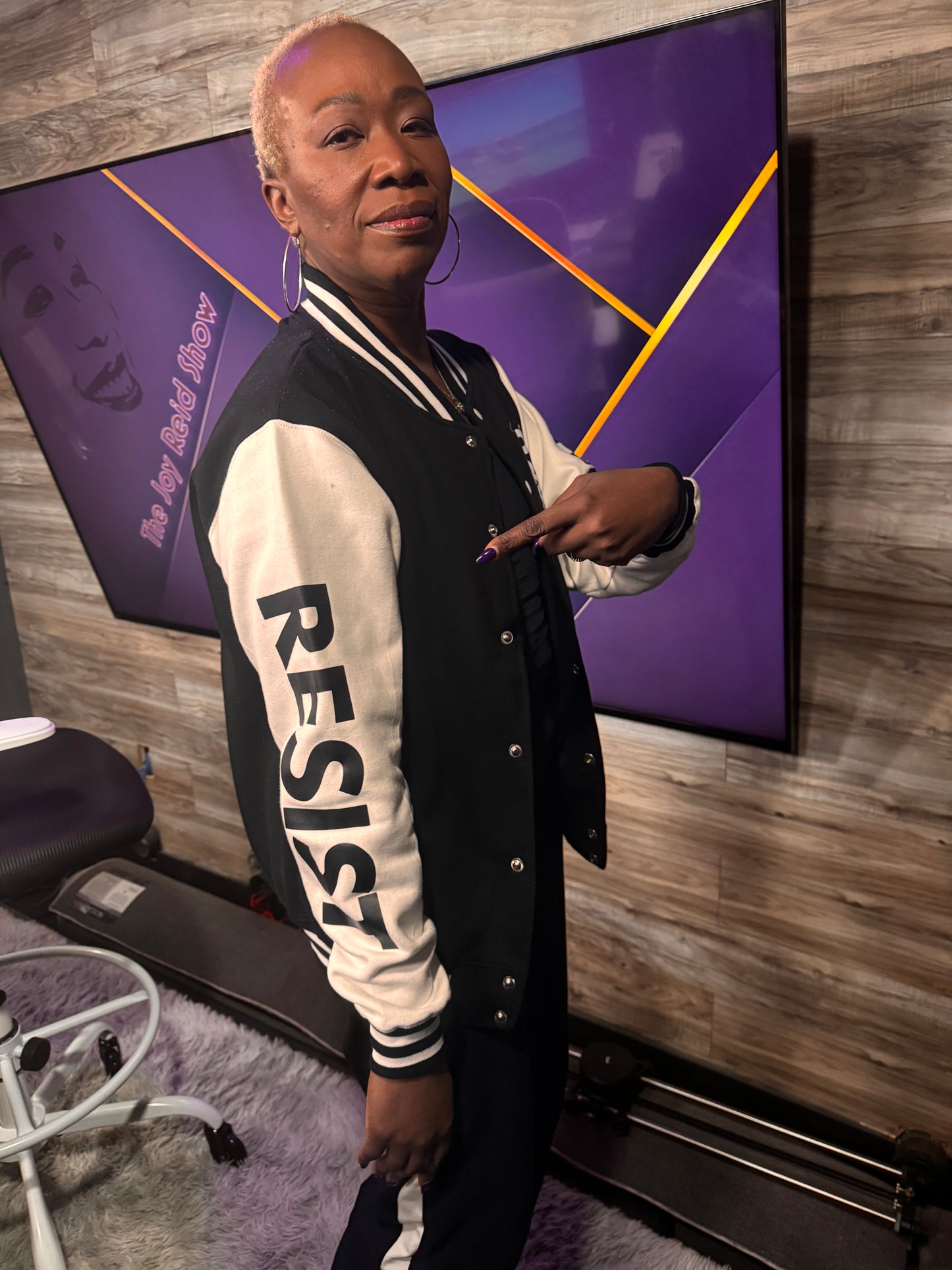 The Joy Reid Show Letterman Jacket -- FDT Unisex Graphic Varsity Jacket